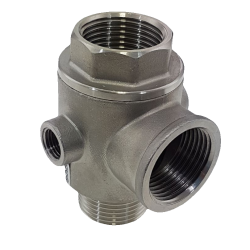 Stainless 5 Way Tee with Check Valve