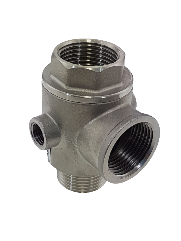 227-MAN002 Stainless 5 Way Tee with Check Valve