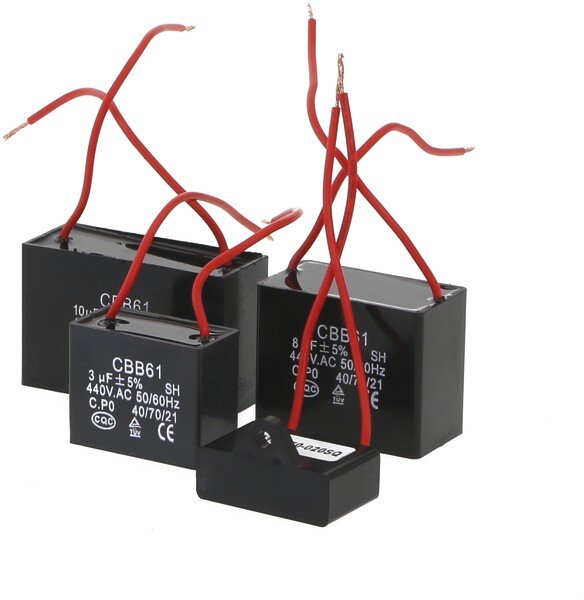 Run Capacitors square flying leads